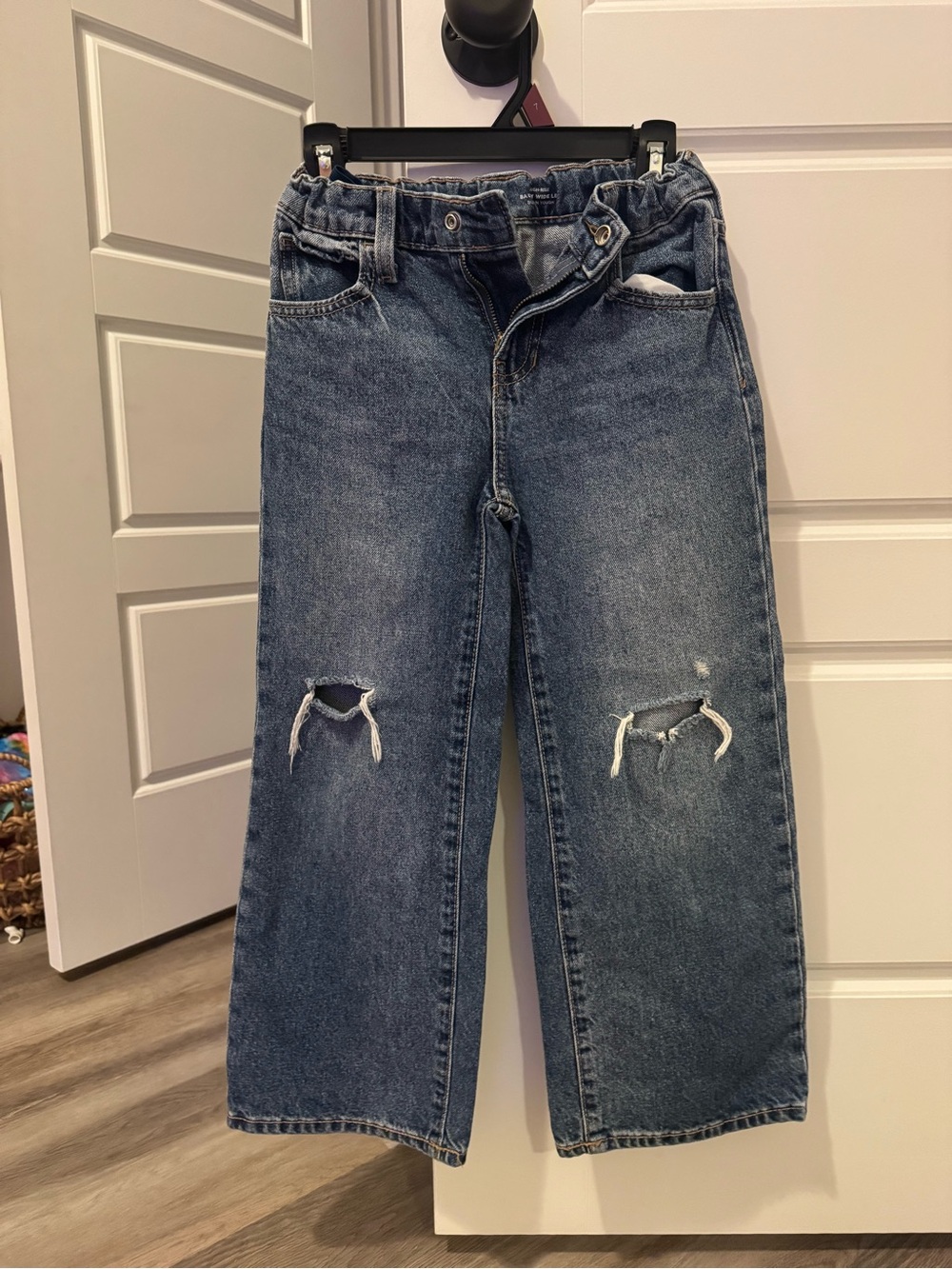 Old Navy Kids Blue Distressed Baggy Wide Leg Jeans
